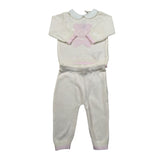 Nanan Completo 2 Pezzi Maglia-Pantalone Tinta Unita per Neonata E2401301R PANNA NANAN 