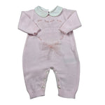 Nanan Tutina Manica Lunga Tinta Unita con Ricami per Neonata E2440201R ROSA NANAN 