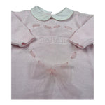 Nanan Tutina Manica Lunga Tinta Unita con Ricami per Neonata E2440201R ROSA NANAN 