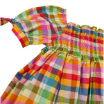 Nanan Abito Mezza Manica Fantasia Quadri Multicolor per Bambina E24498 MULTICOLOR NANAN 