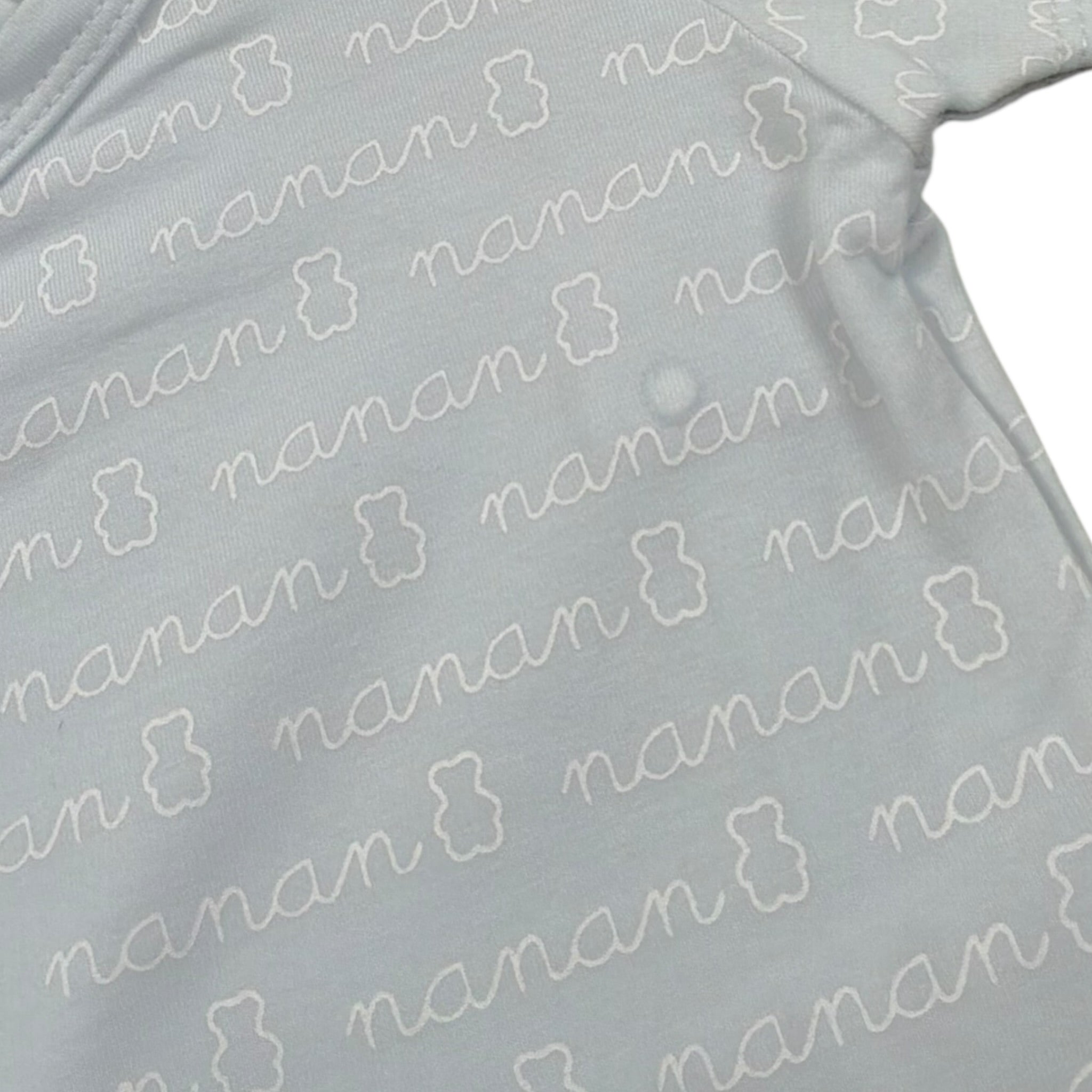 Nanan Body tinta unita con Stampa Azzurro per Neonato INFB0903A AZZURRO NANAN 