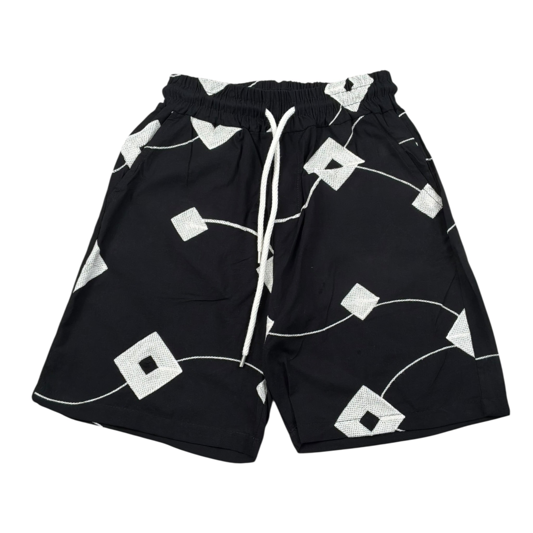 Never Too Bermuda tinta unita con Stampa Nero per Bambino NT2269R NERO NEVER TOO 
