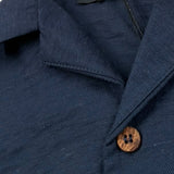 Never Too Camicia Mezza Manica tinta unita Blu per Neonato NT2428N BLU NEVER TOO 