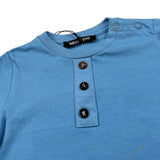 Never Too T-Shirt tinta unita con Bottoni Blu per Neonato NT2455N BLU NEVER TOO 