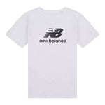 New Balance T-Shirt Girocollo Tinta Unita con Stampa Logo per Bambino LAKB0009 BIANCO NEW BALANCE 