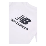 New Balance T-Shirt Girocollo Tinta Unita con Stampa Logo per Bambino LAKB0009 BIANCO NEW BALANCE 