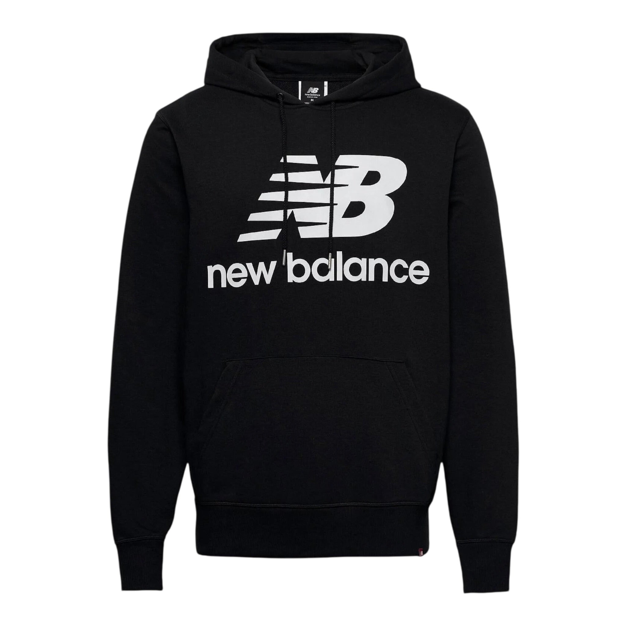 New Balance Felpa Chiusa con Cappuccio Tinta Unita con Logo per Bambino LAKB0062 NERO NEW BALANCE 
