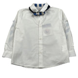 New Gereration Camicia Manica Lunga tinta unita con Papillon Bianco per Bambino 221153J BIANCO NEW GERERATION 