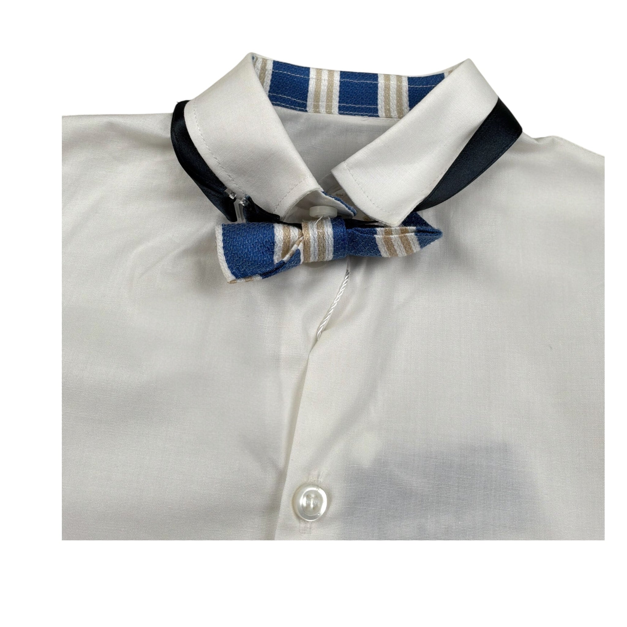 New Gereration Camicia Manica Lunga tinta unita con Papillon Bianco per Bambino 221153J BIANCO NEW GERERATION 