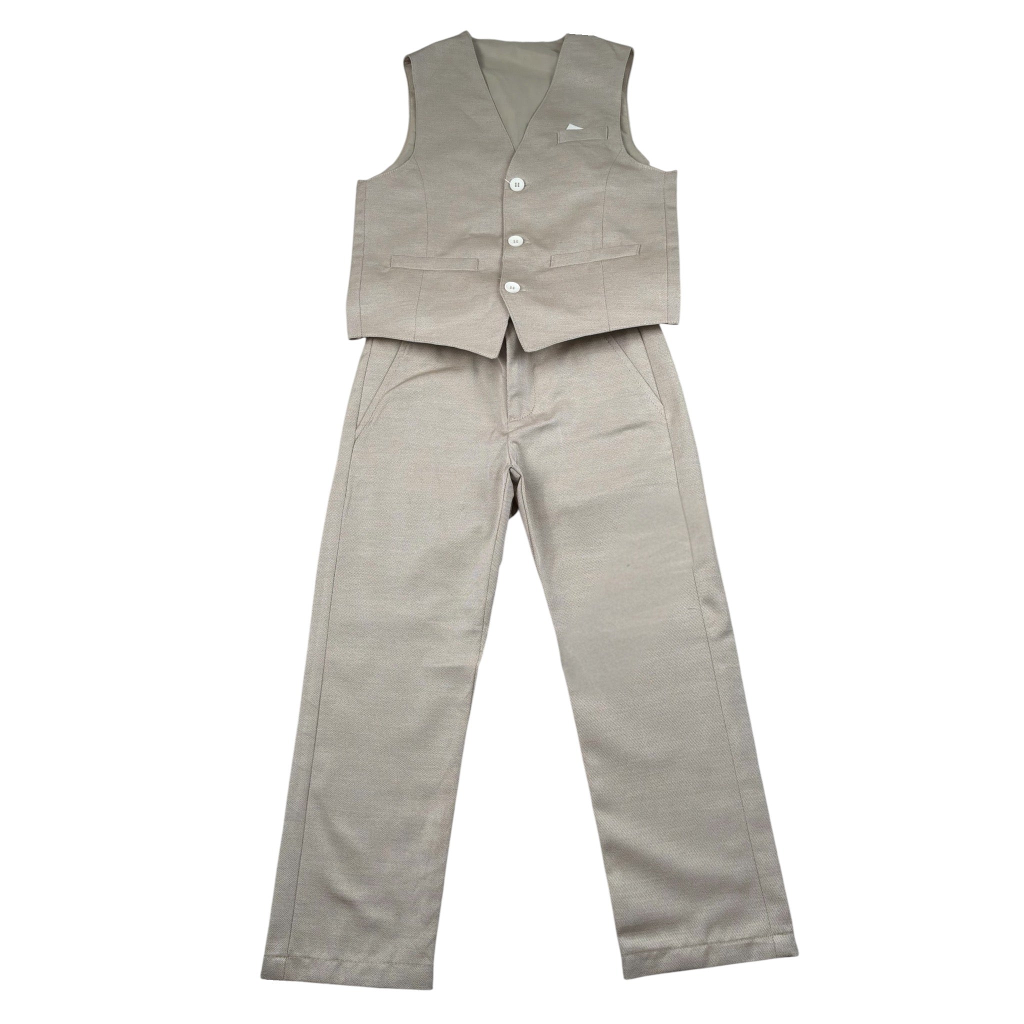 New Gereration Completo 2 Pezzi Gilet-Pantalone Beige per Neonato 42631N BEIGE NEW GERERATION 
