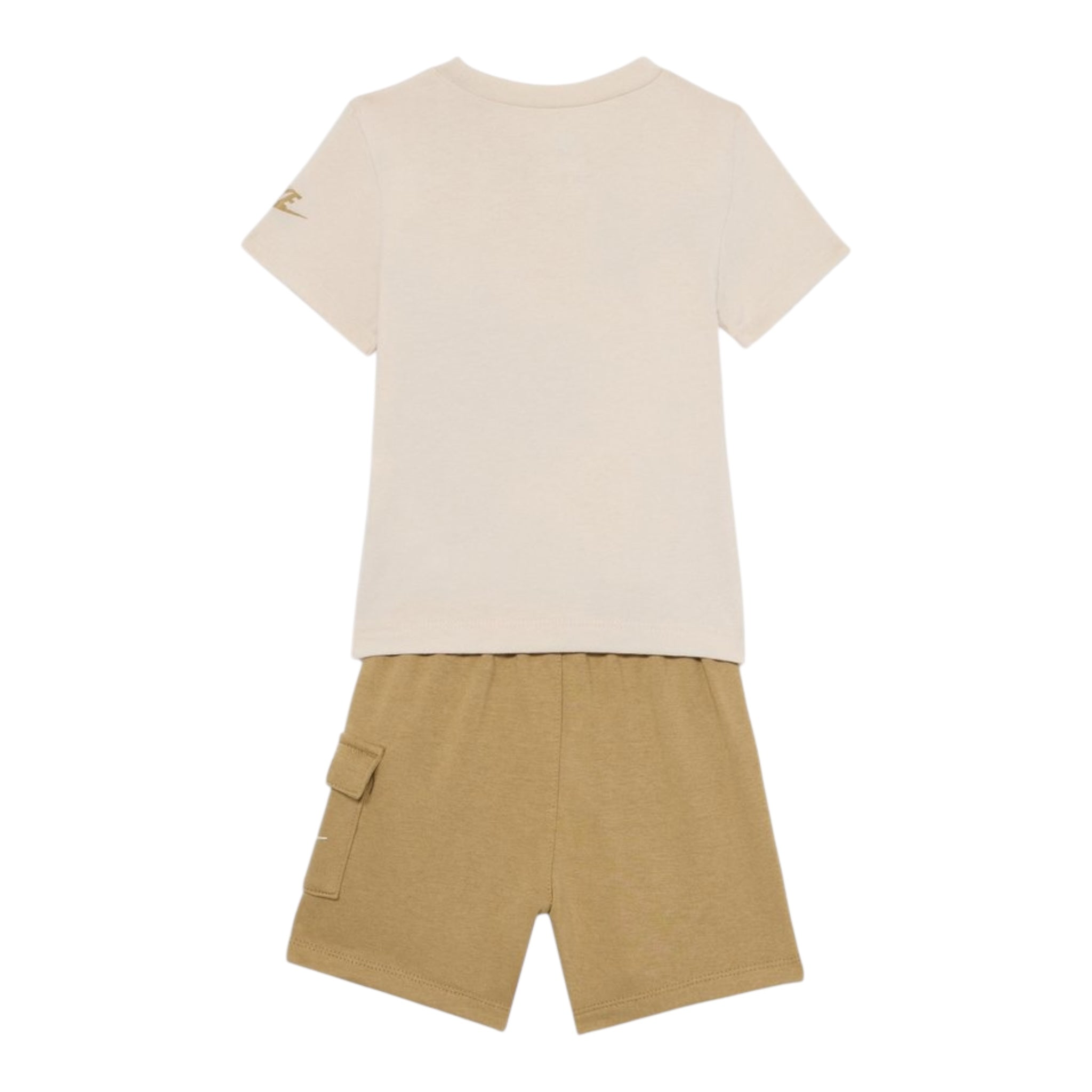 Nike Completo 2 Pezzi T-Shirt-Bermuda Tinta Unita per Neonato 86J213N BEIGE NIKE 