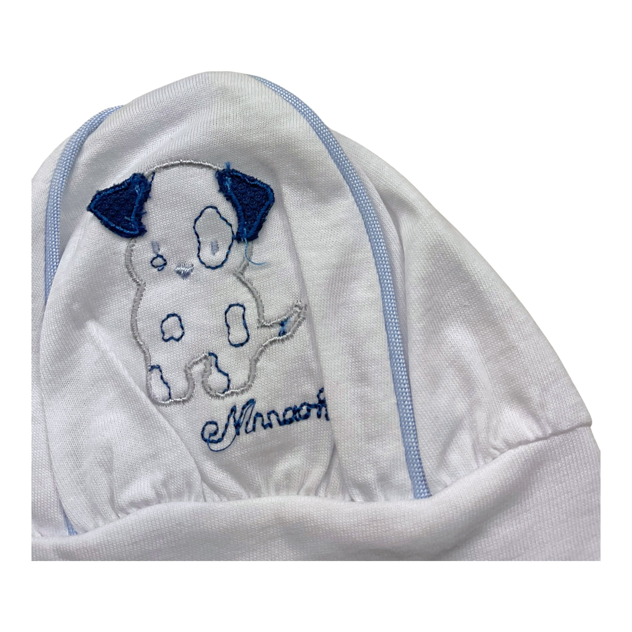 Ninnaoh Cappello Tinta Unita con Stampa per Neonato E18314 BIANCO NINNAOH 