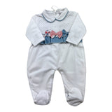 Ninnaoh Tutina Tinta Unita Traforata per Neonata E2136T BIANCO NINNAOH 