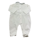 Ninnaoh Tutina Tinta Unita Traforata per Neonata E2136T BIANCO NINNAOH 