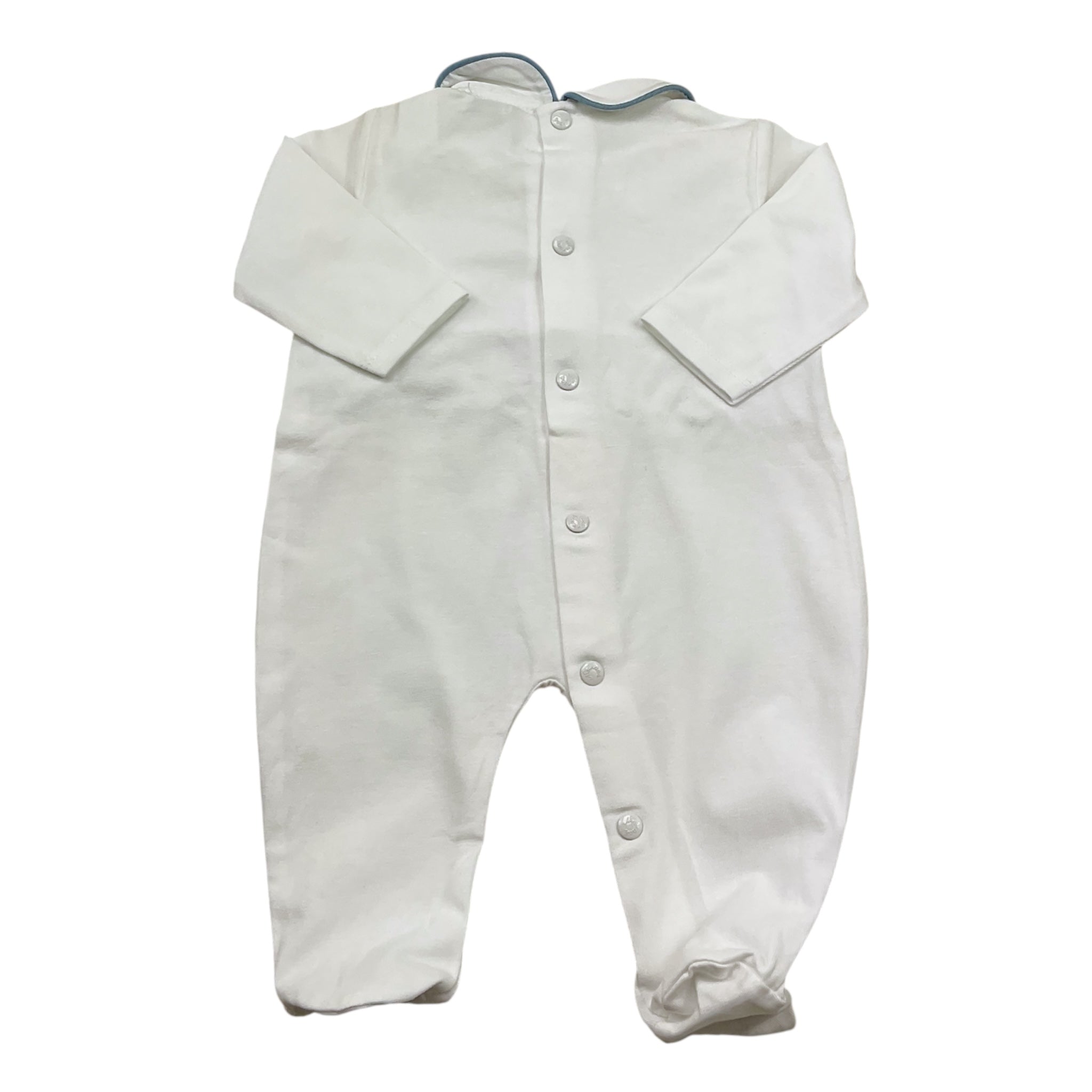 Ninnaoh Tutina Tinta Unita Traforata per Neonata E2136T BIANCO NINNAOH 