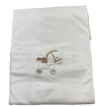 Ninnaoh Coperta Tinta Unita con Stampa per Neonato E25COP201 BIANCO NINNAOH 