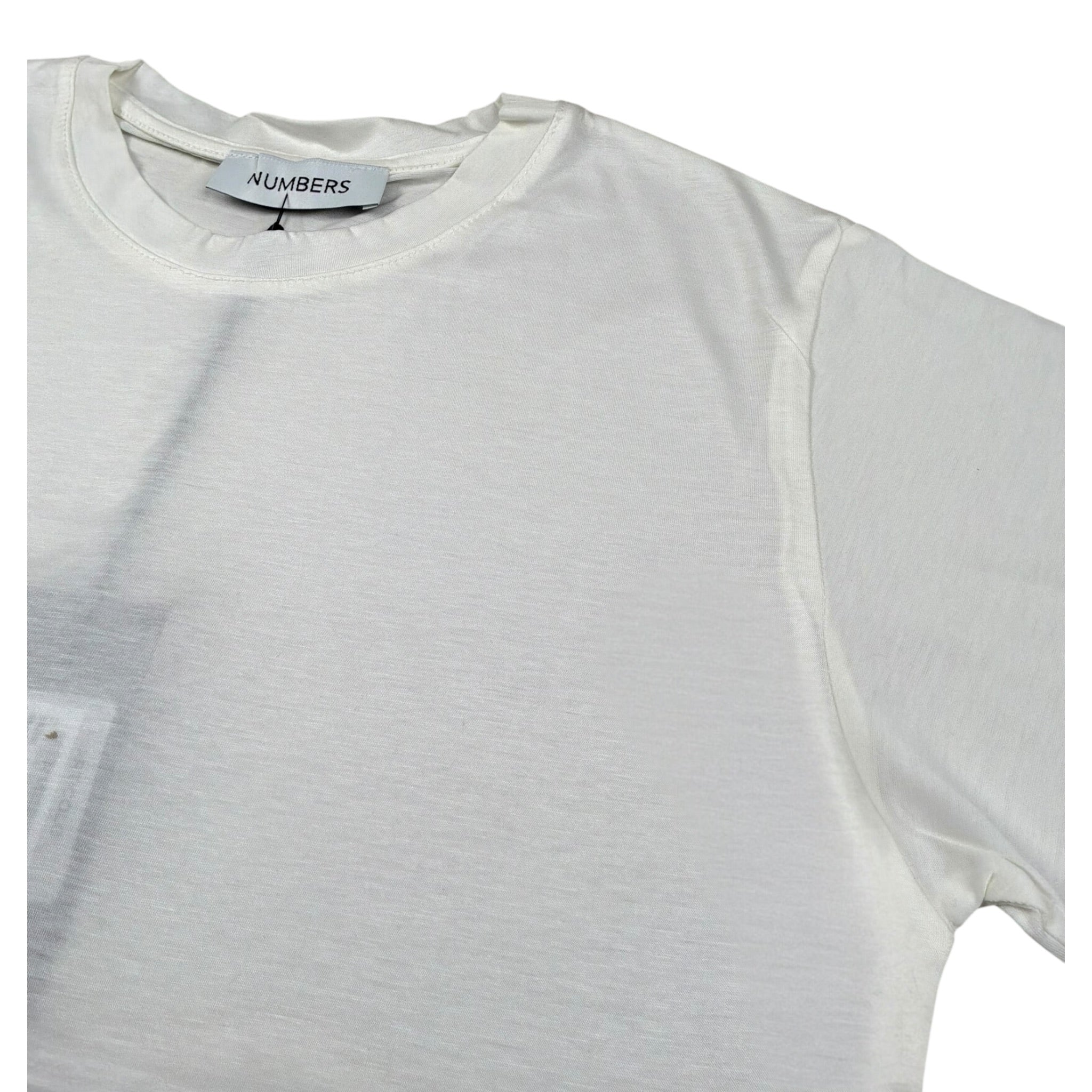 Numbers T-Shirt Girocollo Tinta Unita per Bambino NU02 PANNA NUMBERS 
