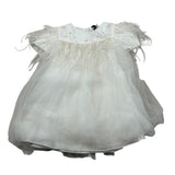 Nunzia Corinna Abito Giromanica tinta unita con Tulle Bianco per Neonata NB2013742 BIANCO NUNZIA CORINNA 
