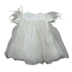 Nunzia Corinna Abito Giromanica tinta unita con Tulle Bianco per Neonata NB2013742 BIANCO NUNZIA CORINNA 