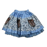 Nunzia Corinna Gonna tinta unita con Stampe Azzurro per Bambina NJ2316068 AZZURRO NUNZIA CORINNA 