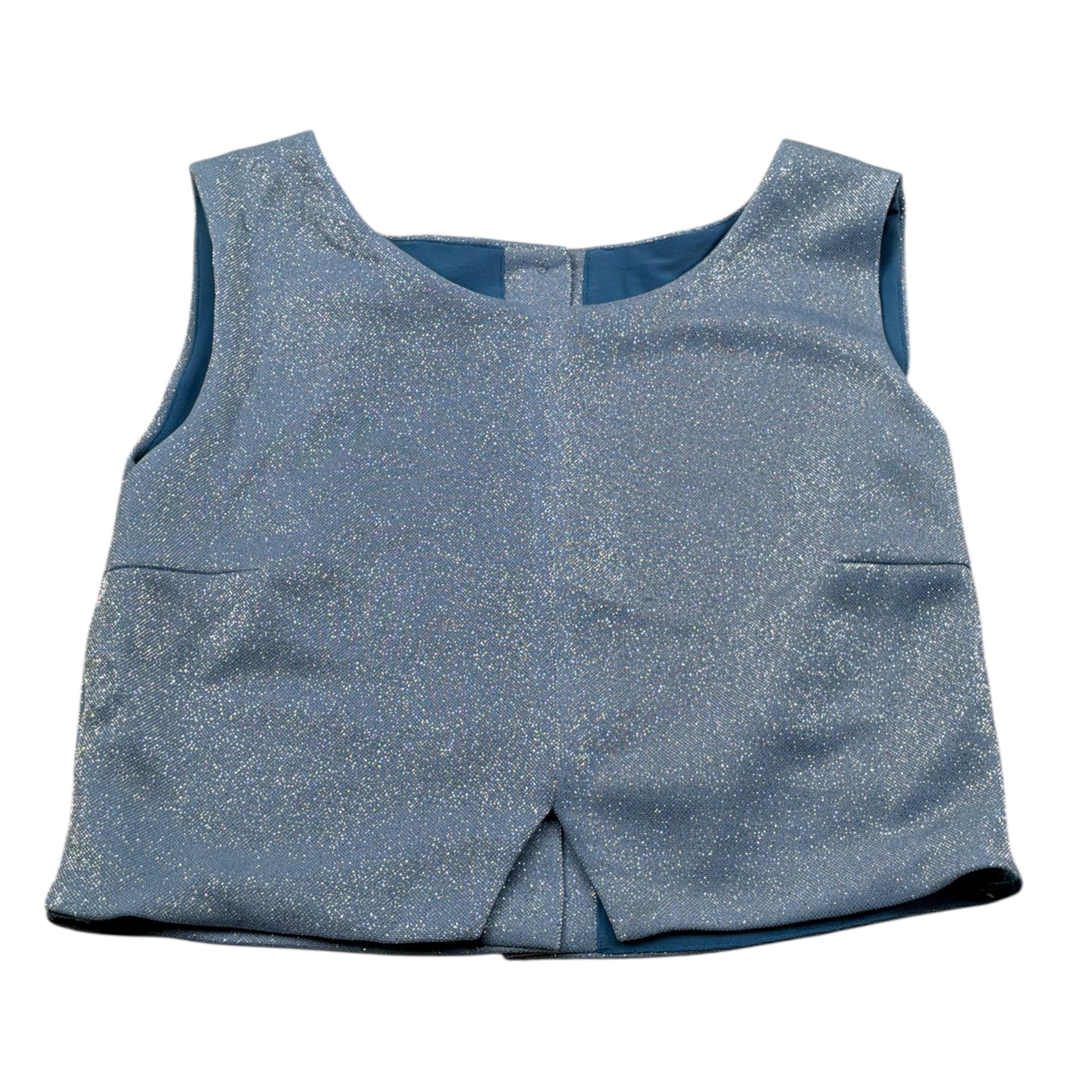 Nunzia Corinna Top Tinta Uita Giromanica Azzurro per Bambina NJ4216210 AZZURRO NUNZIA CORINNA 