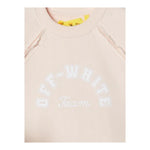 Off-White Felpa Girocollo Tinta Unita con Stampa per Bambina OBBA006S24 ROSA OFF-WHITE 