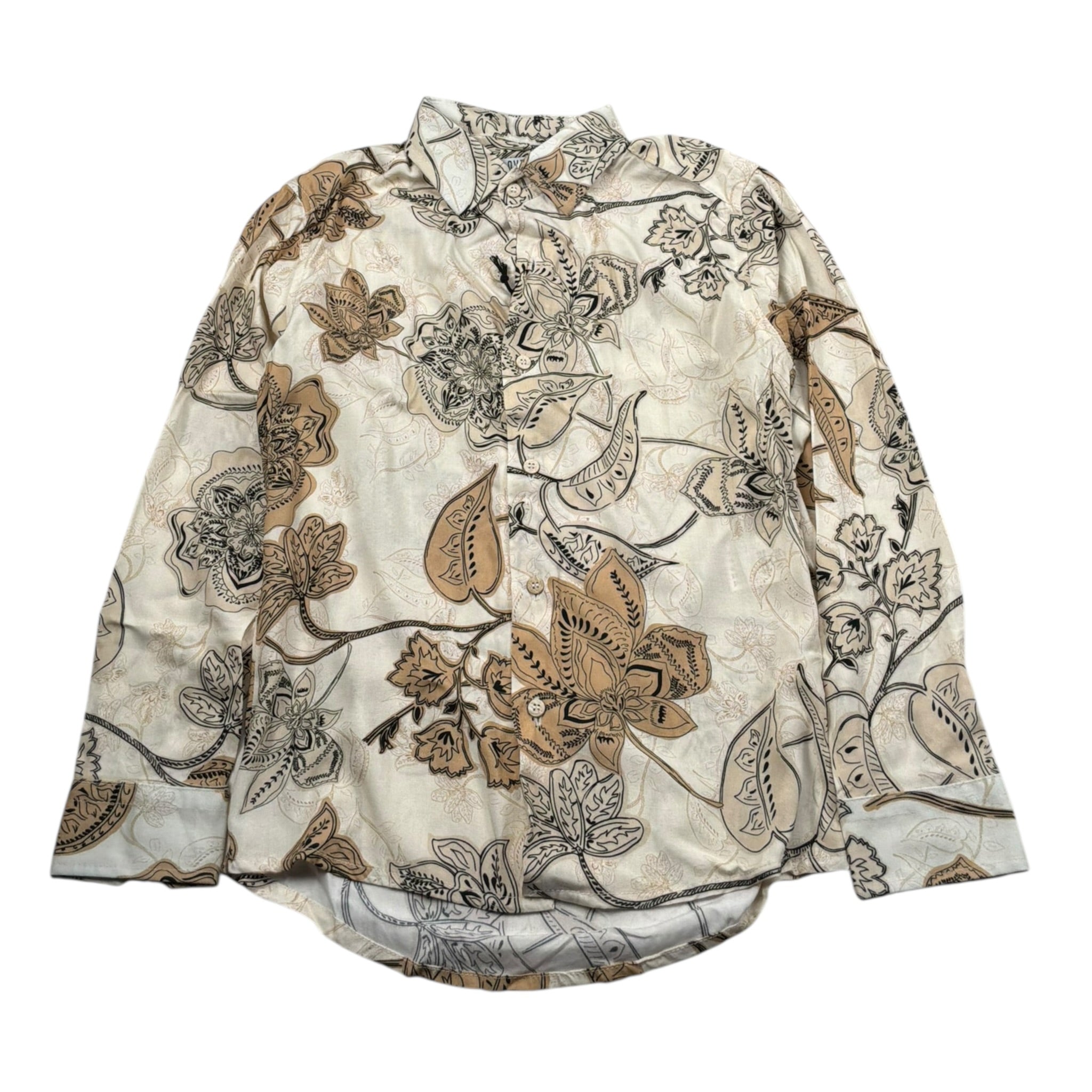 Over-D Camicia Tinta Unita con Fantasia per Bambino K1630SCM BEIGE OVER-D 