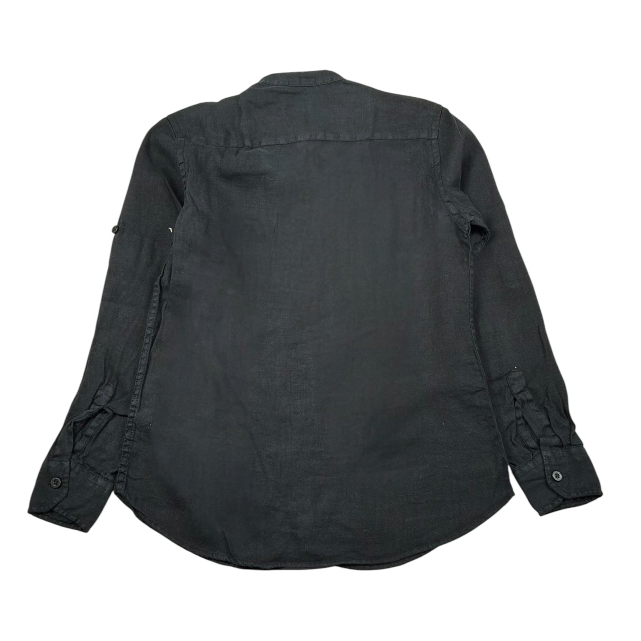 Over-D Camicia Tinta Unita con Collo Coreano per Bambino MEUUE NERO OVER-D 