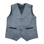 Over-D Gilet Tinta Unita con Bottoni E Fantasia A Righe per Bambino OK1105SGL BLU OVER-D 
