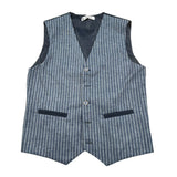 Over-D Gilet Tinta Unita con Bottoni E Fantasia A Righe per Bambino OK1105SGL BLU OVER-D 