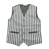 Over-D Gilet Bicolore con Fantasia A Righe per Bambino OK1564SGL BIANCO/VERDE OVER-D 