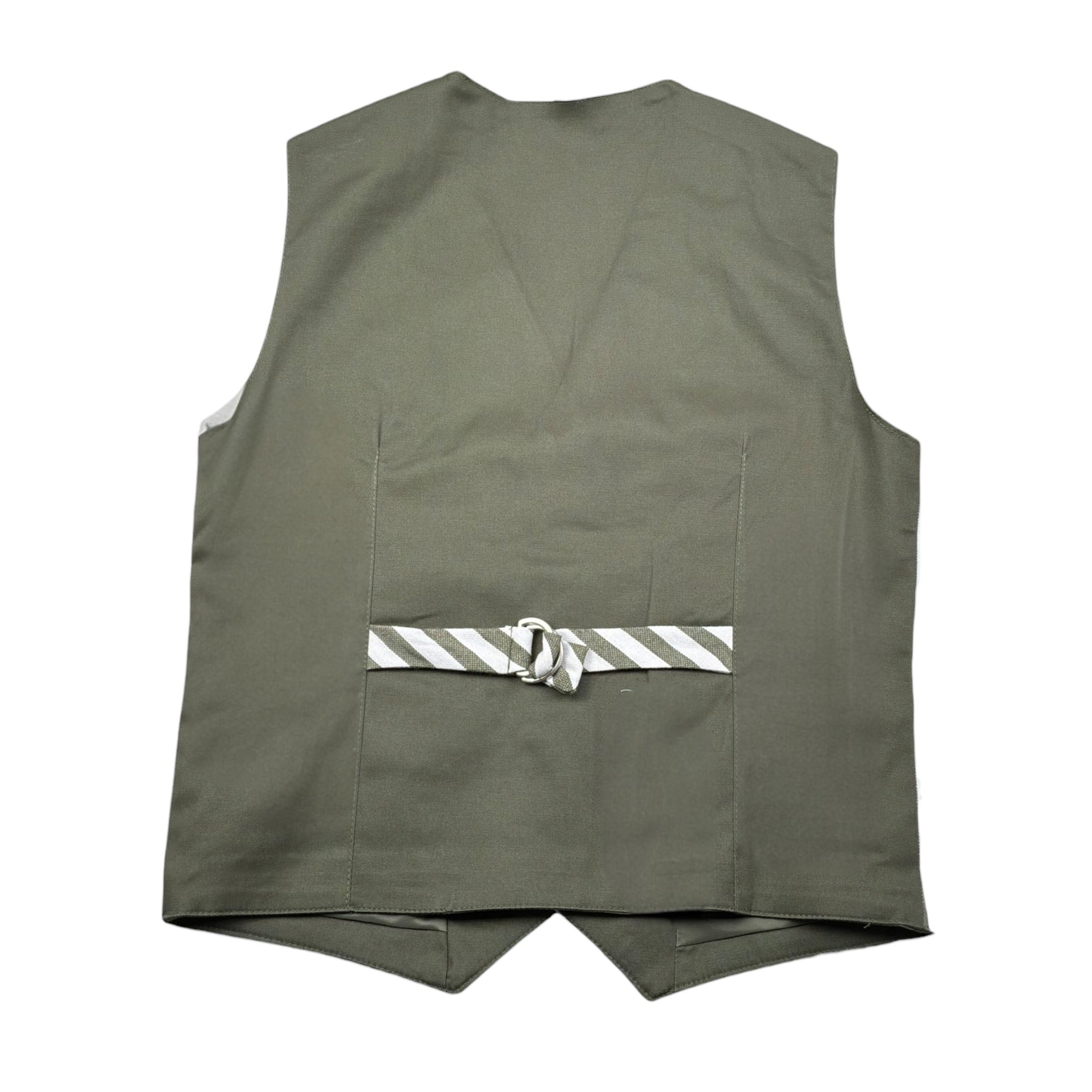 Over-D Gilet Bicolore con Fantasia A Righe per Bambino OK1564SGL BIANCO/VERDE OVER-D 