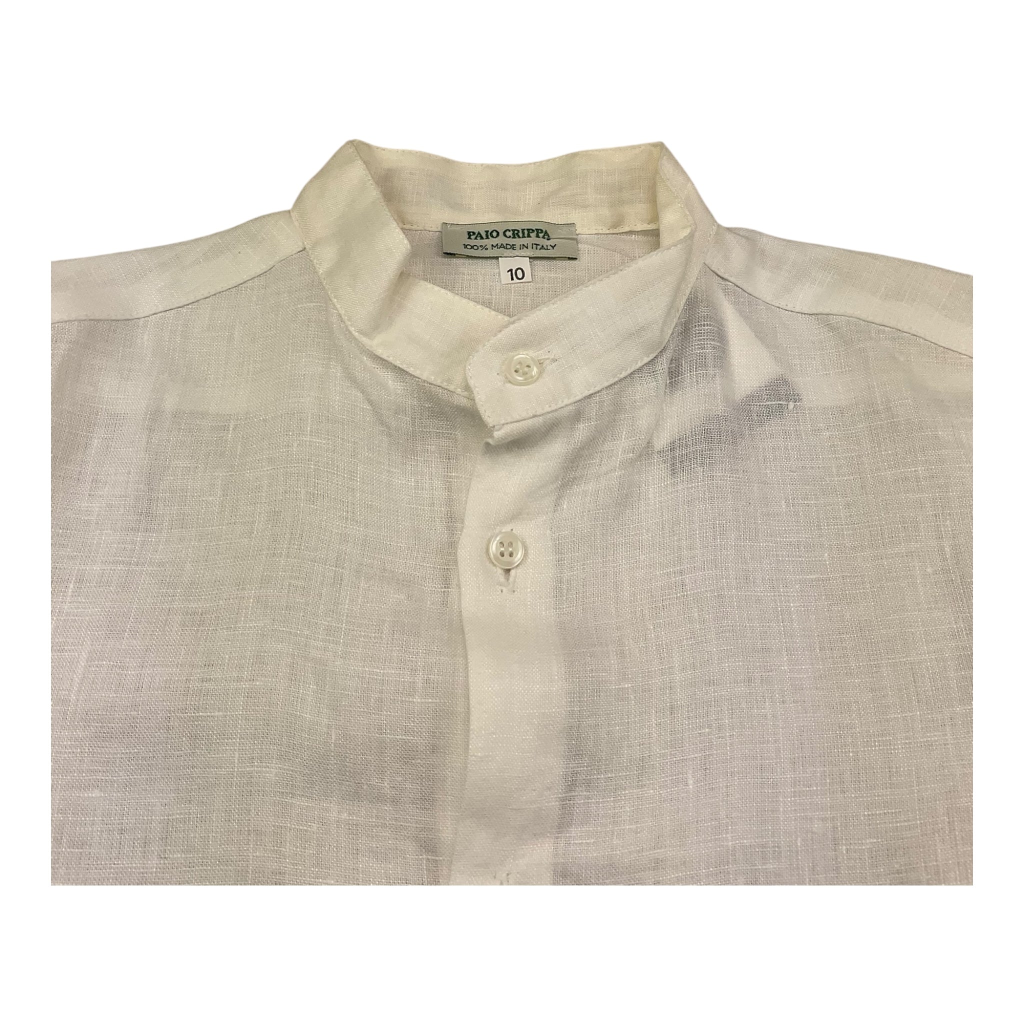 Paio Crippa Camicia Manica Lunga Tinta Unita per Bambino FAGOTTO PANNA PAIO CRIPPA 