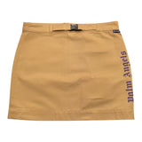 Palm Angels Gonna Tinta Unita con Stampa E Cintura per Bambina PGCU00 BEIGE PALM ANGELS 