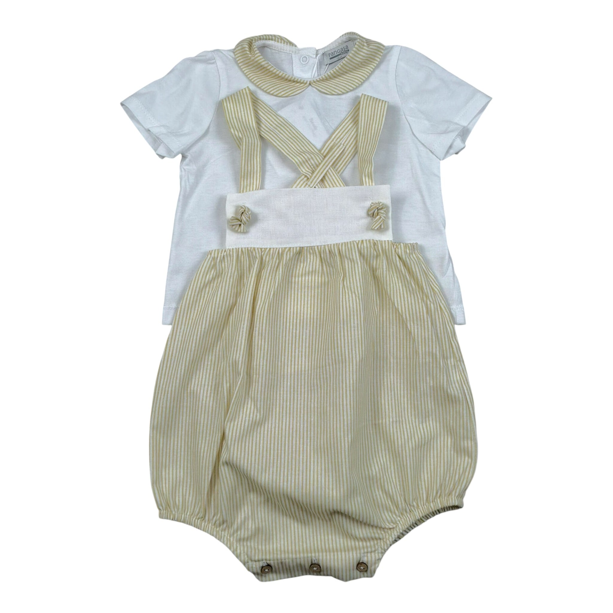 Pangasa Completo 2 Pezzi T-Shirt-Salopette per Neonata 2585170 BIANCO PANGASA 