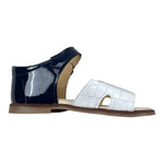 Panyno Sandalo Bicolore con Strappi Bianco/Nero per Neonata B2816N BIANCO/NERO PANYNO 