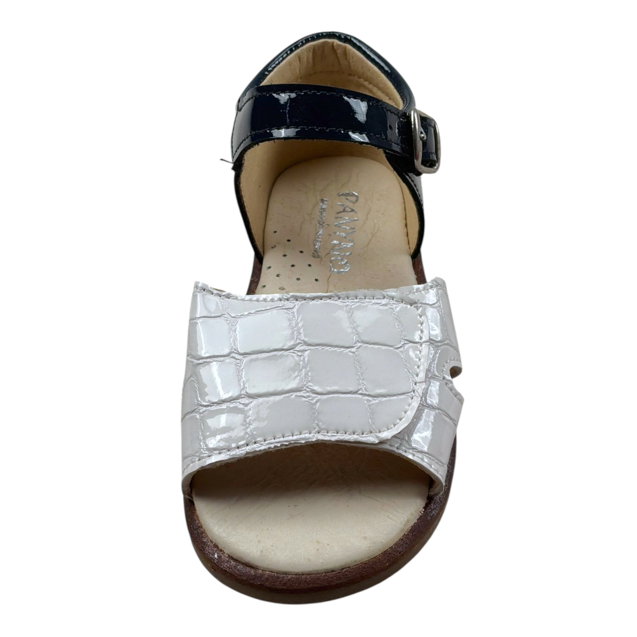 Panyno Sandalo Bicolore con Strappi Bianco/Nero per Neonata B2816N BIANCO/NERO PANYNO 