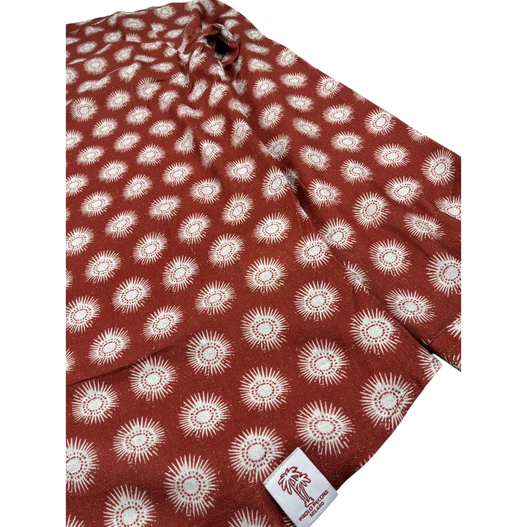 Paolo Pecora Camicia tinta unita con Fantasia Ruggine per Bambino P3700 RUGGINE PAOLO PECORA 