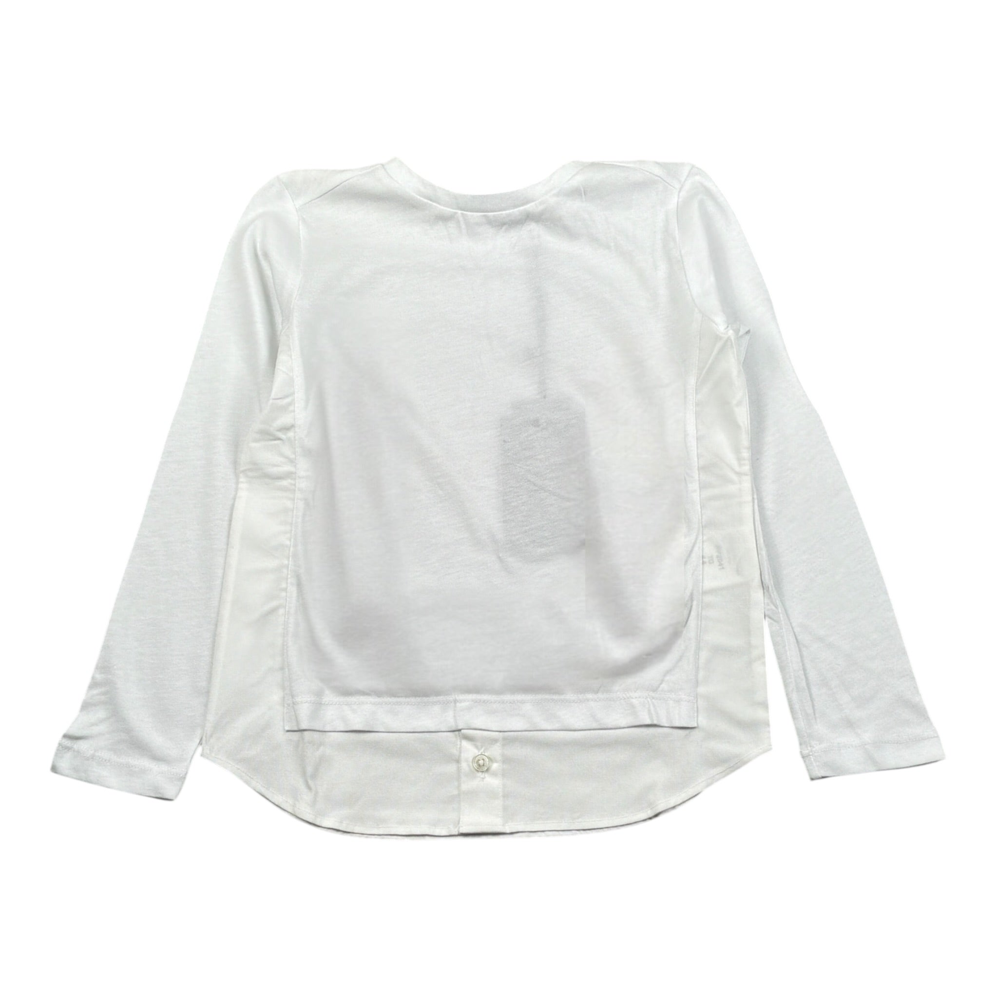 Paolo Pecora Shirt tinta unita Girocollo con Finta Camicia Bianco per Bambino PP2041 BIANCO PAOLO PECORA 