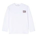 Paolo Pecora Shirt Girocollo Tinta Unita con Stampa per Bambino PP3845 BIANCO PAOLO PECORA 