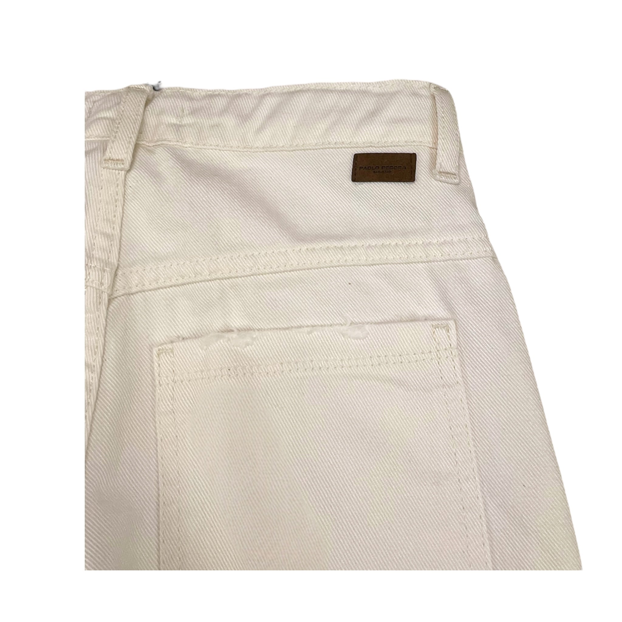 Paolo Pecora Jeans Tinta Unita con Girovita Regolabile per Bambino PP3977 BIANCO PAOLO PECORA 