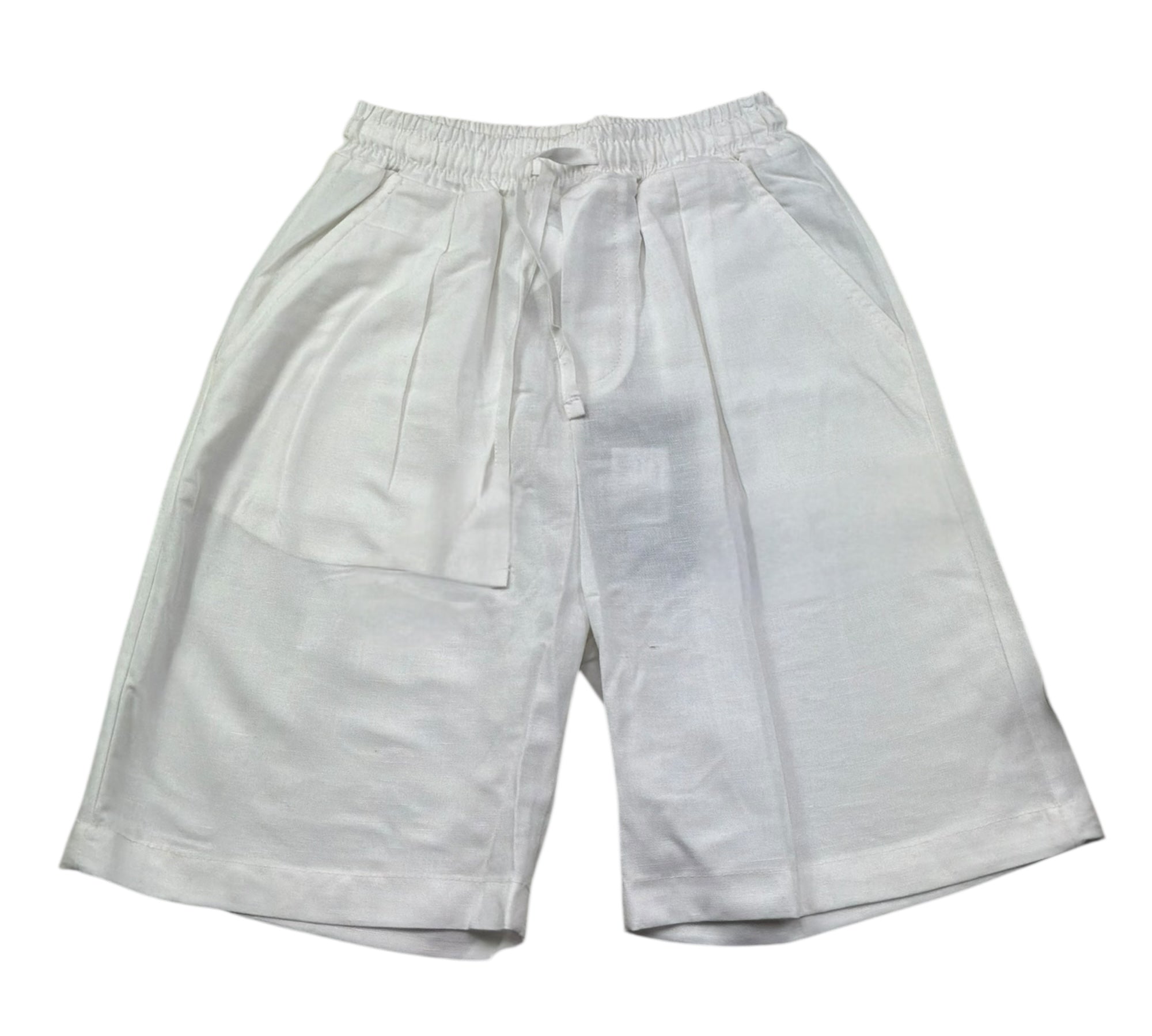 Paolo Pecora Bermuda Tinta Unita con Elastico In Vita per Bambino PP4217 BIANCO PAOLO PECORA 