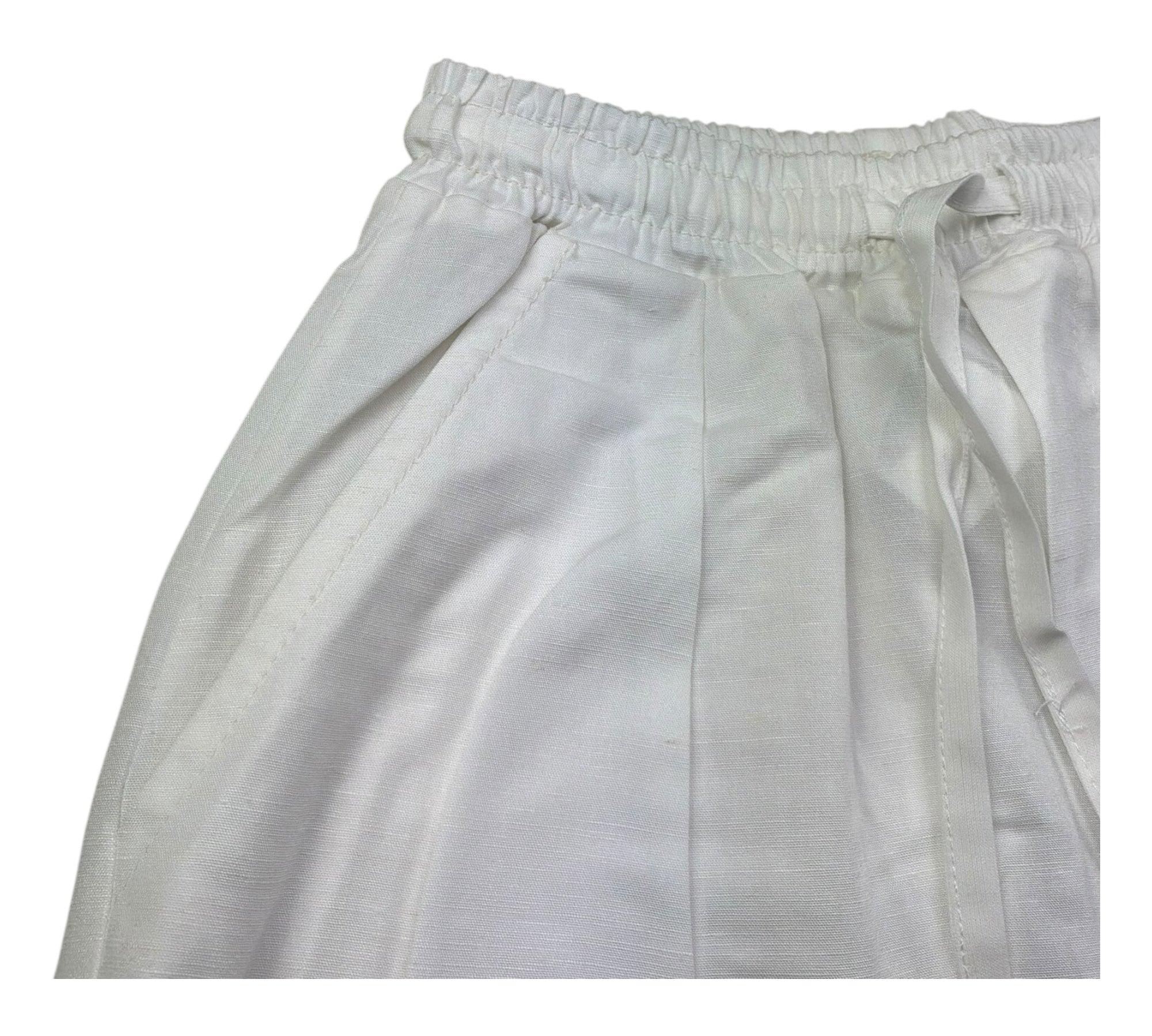 Paolo Pecora Bermuda Tinta Unita con Elastico In Vita per Bambino PP4217 BIANCO PAOLO PECORA 