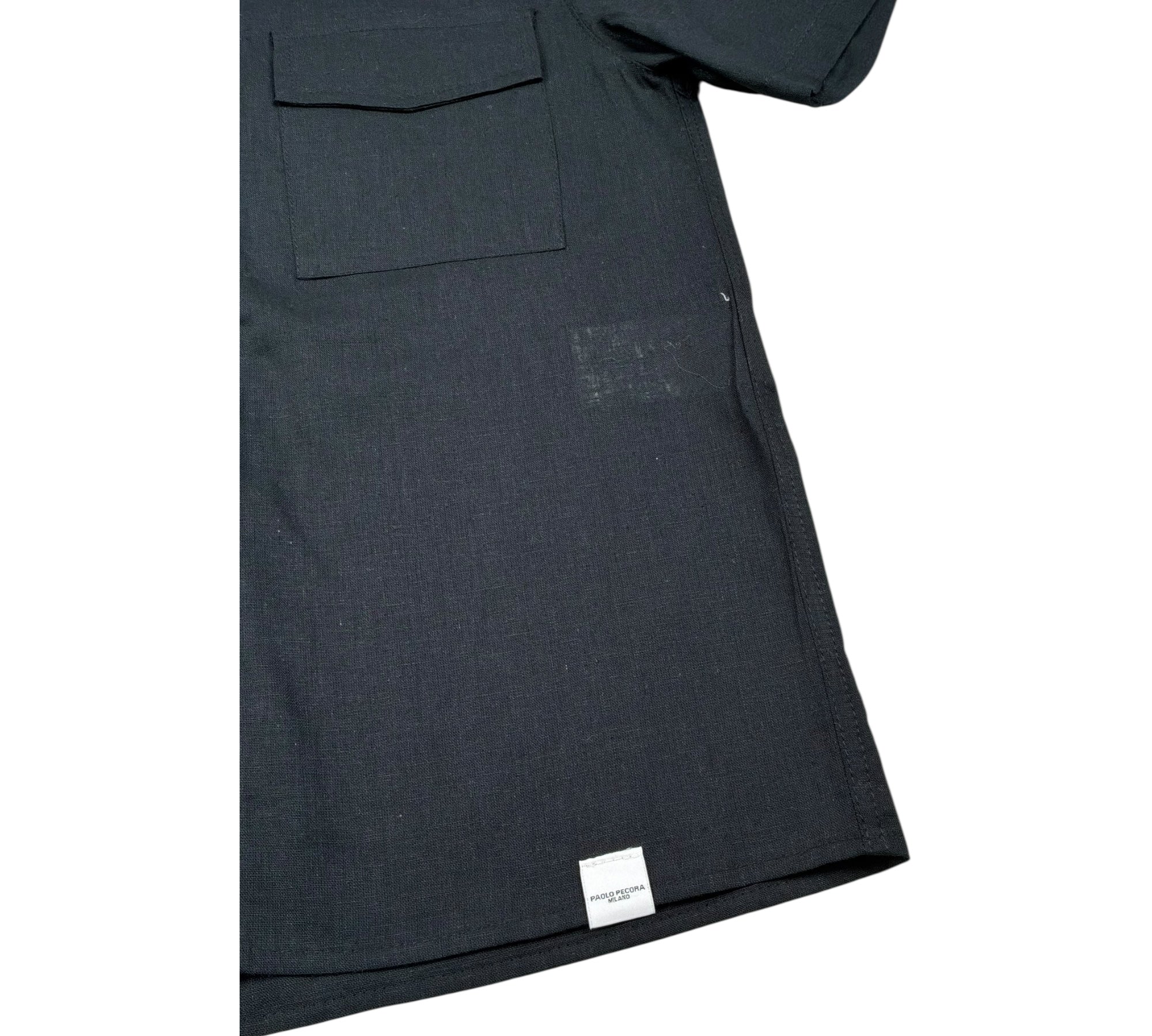 Paolo Pecora Camicia Mezza Manica Tinta Unita per Bambino PP4340 NERO PAOLO PECORA 