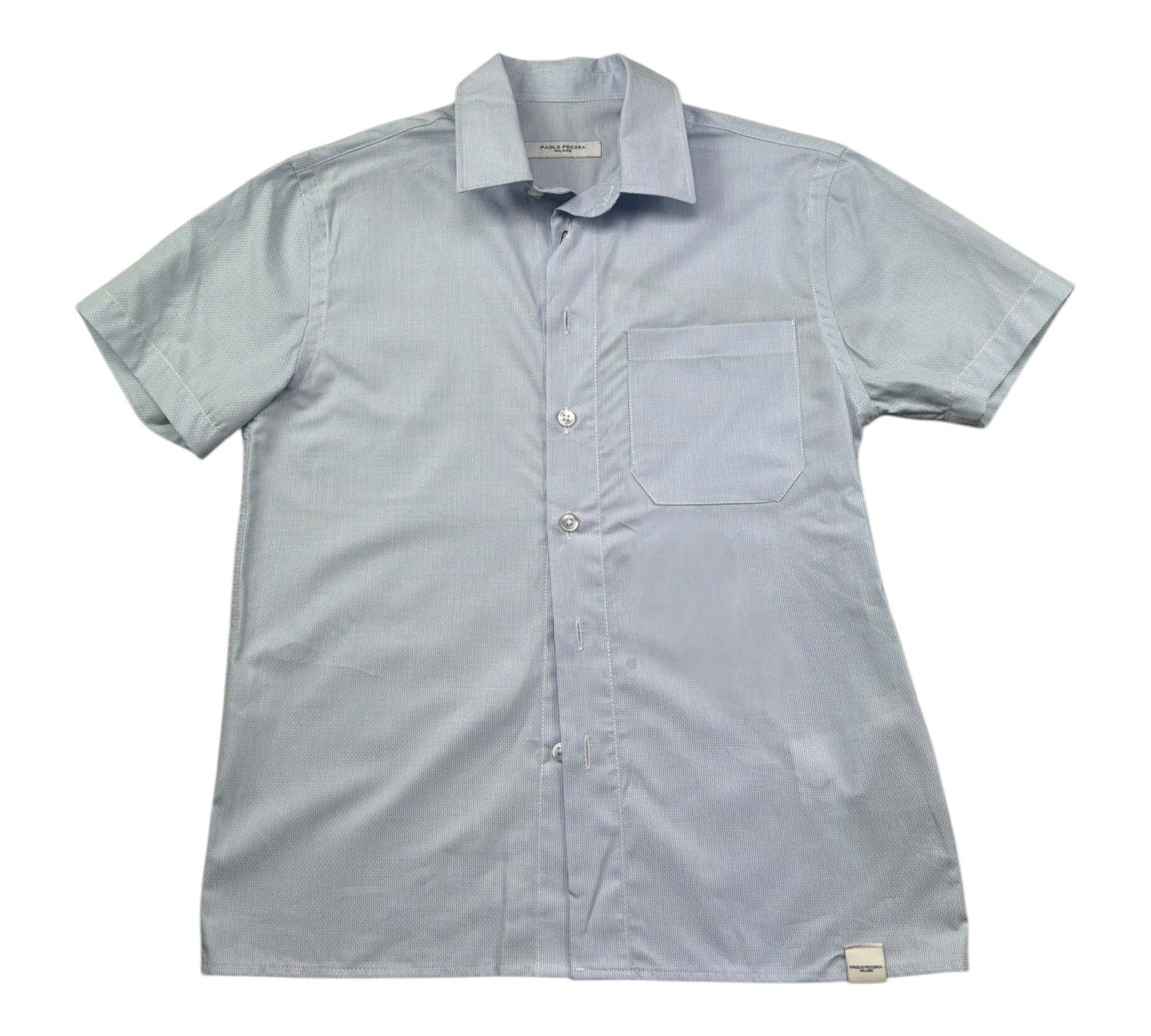 Paolo Pecora Camicia Mezza Manica Tinta Unita per Bambino PP4343 AZZURRO PAOLO PECORA 