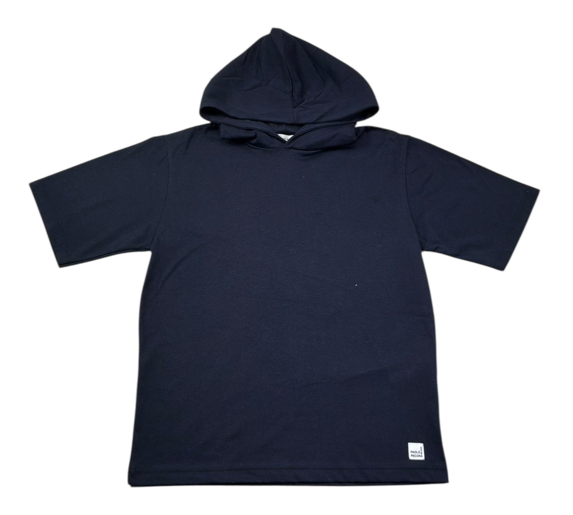 Paolo Pecora T-Shirt Tinta Unita con Cappuccio per Bambino PP4352 BLU PAOLO PECORA 