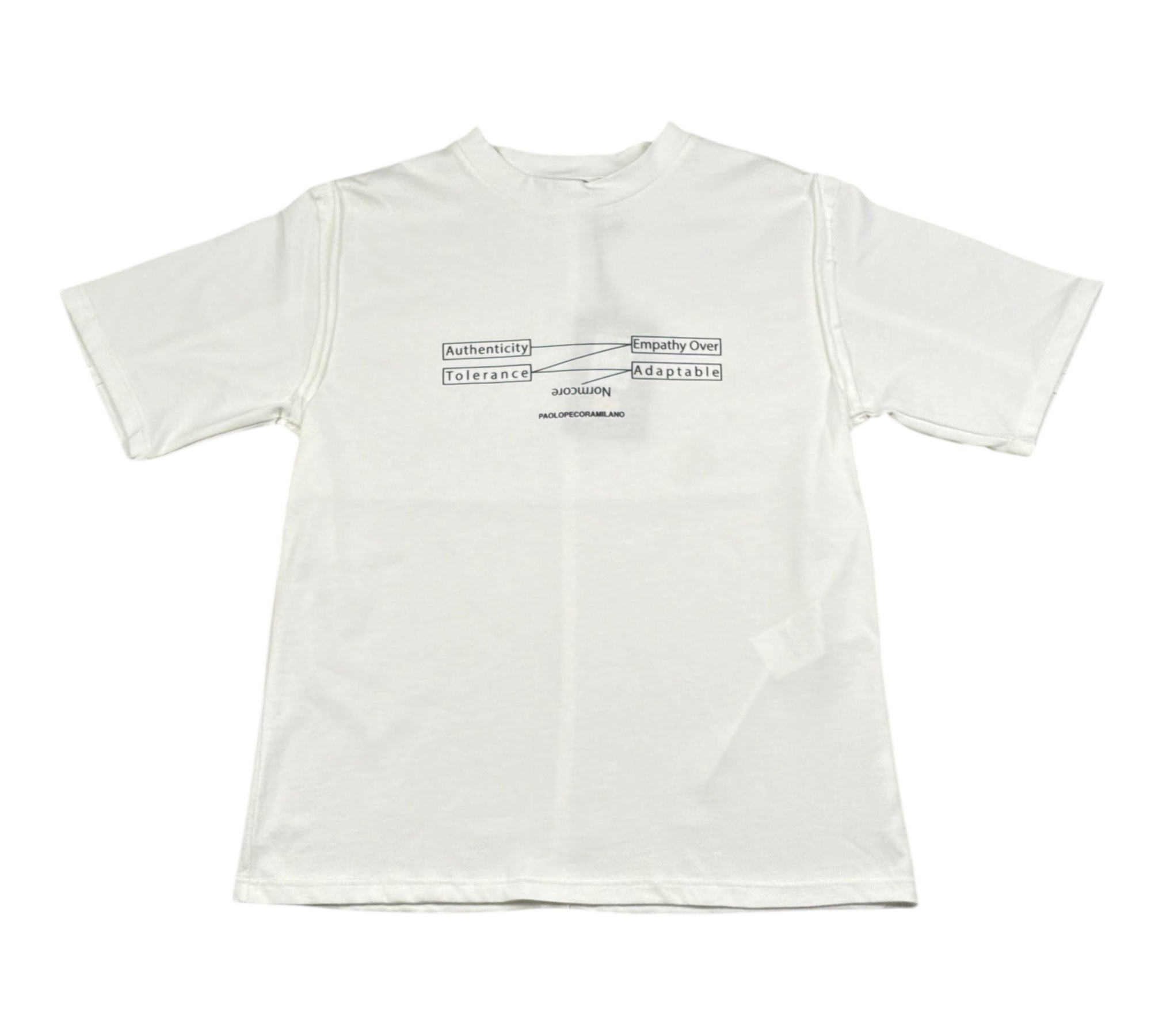 Paolo Pecora T-Shirt Girocollo Tinta Unita con Stampa per Bambino PP4359 BIANCO PAOLO PECORA 