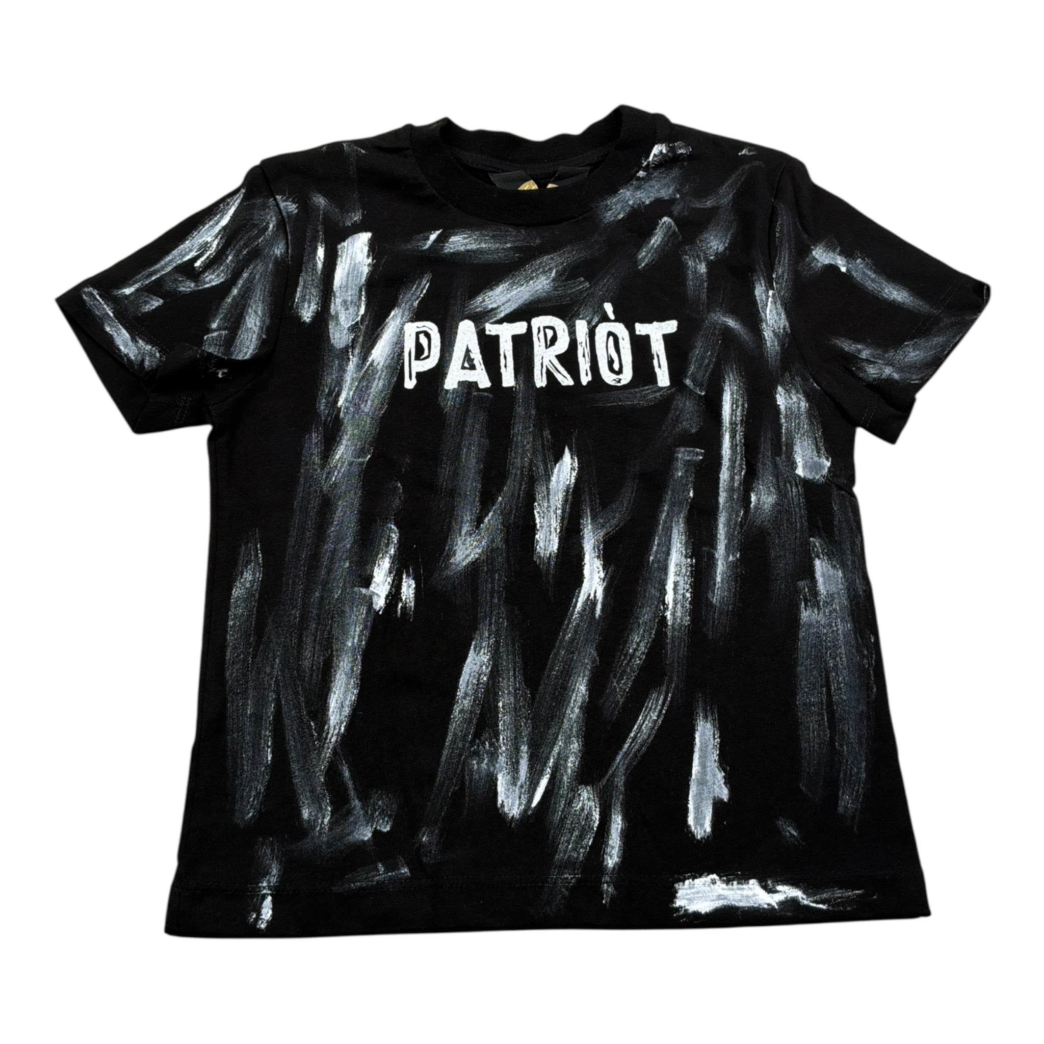Patriot T-Shirt Girocollo tinta unita con Stampa Nero per Bambino 00714 NERO PATRIOT 