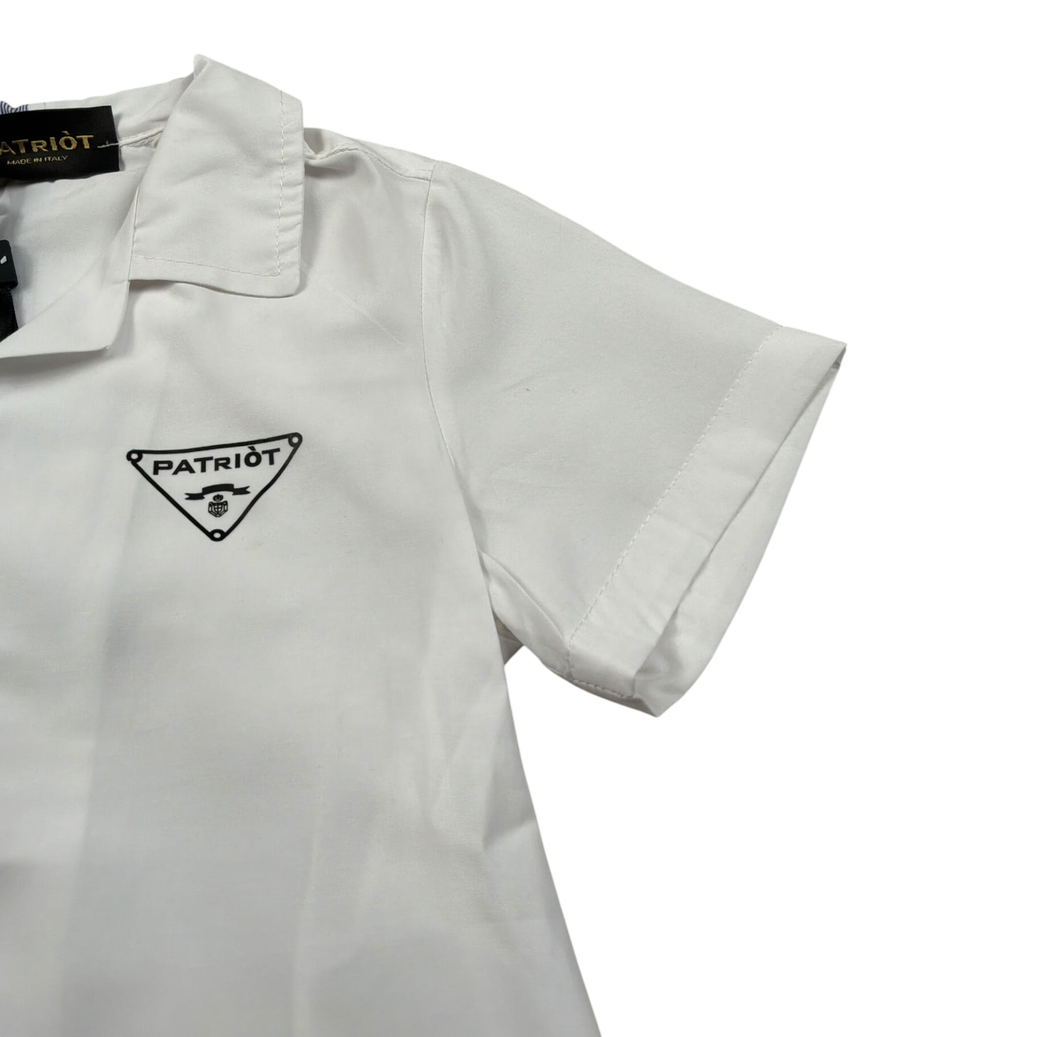 Patriot Camicia Mezza Manica Fantasia A Righe Bianco per Neonato 00814 BIANCO PATRIOT 