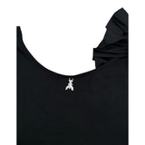 Patrizia Pepe Top Giromanica tinta unita Nero per Bambina 7C0245 NERO PATRIZIA PEPE 